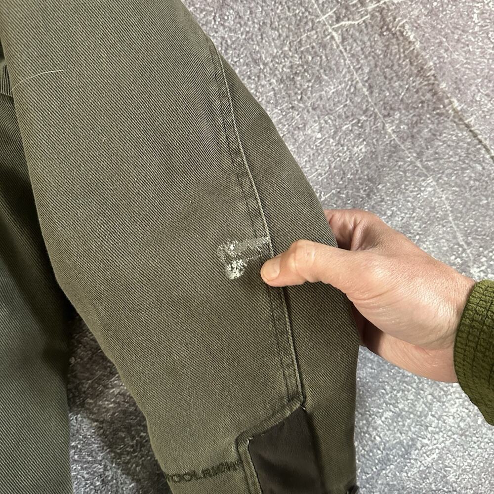 Women's Woolrich Dorrington Olive Green Canvas Fleece Lined Barn Chore Jacket M - Picture 6 of 7